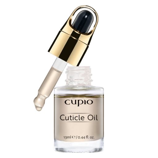 Flasche mit Cupio Cuticle Oil und Pipette zur Nagelpflege