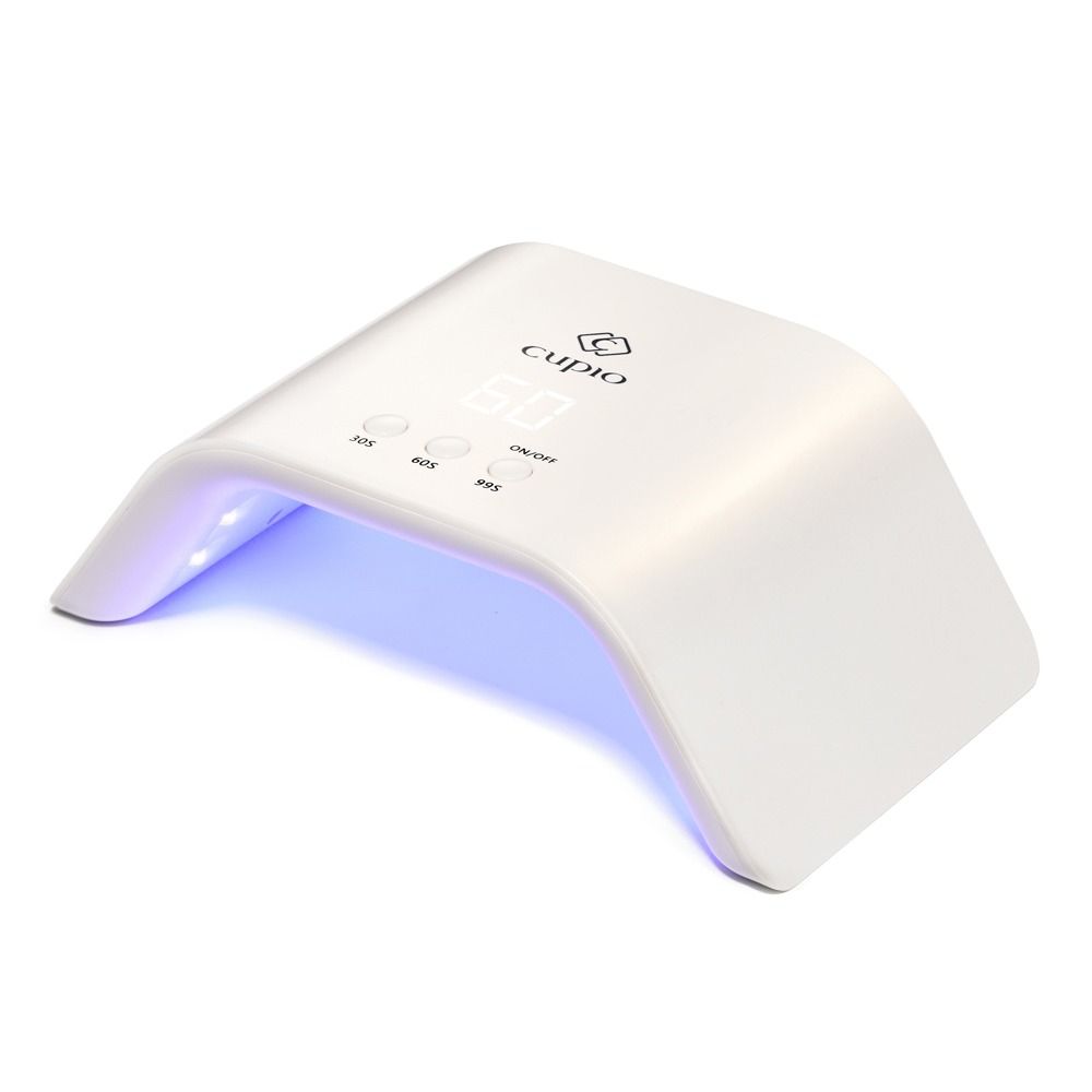 Weiße Cupio LED UV Nagellampe mit Display und Timer-Tasten zum Aushärten von UV-Gel und Shellac-Nägeln