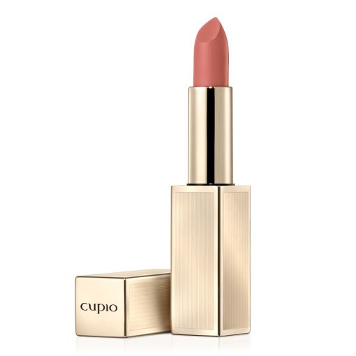 Lippenstift von Cupio in einem eleganten goldenen Design mit einem zarten Rosaton