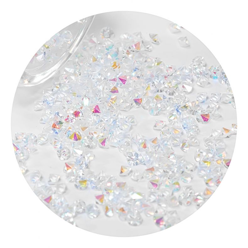 Farbenfrohe, glitzernde Kristalle für Dekoration und Kunsthandwerk