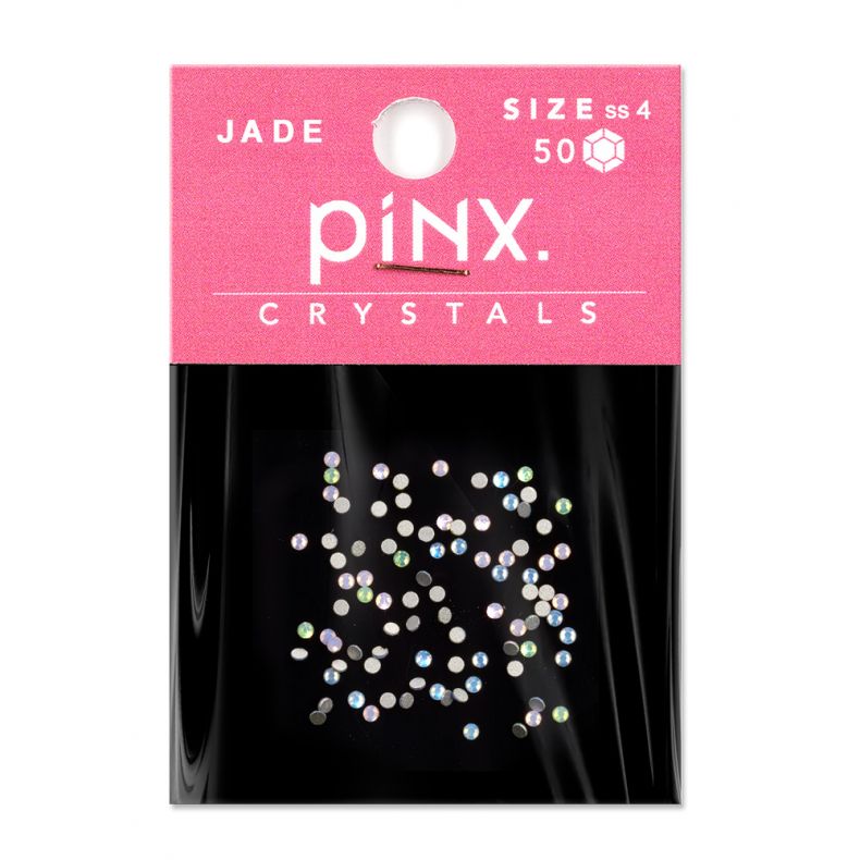 Jadefarbene Kristalle Größe ss 4 im Paket, 50 Stück von piNX