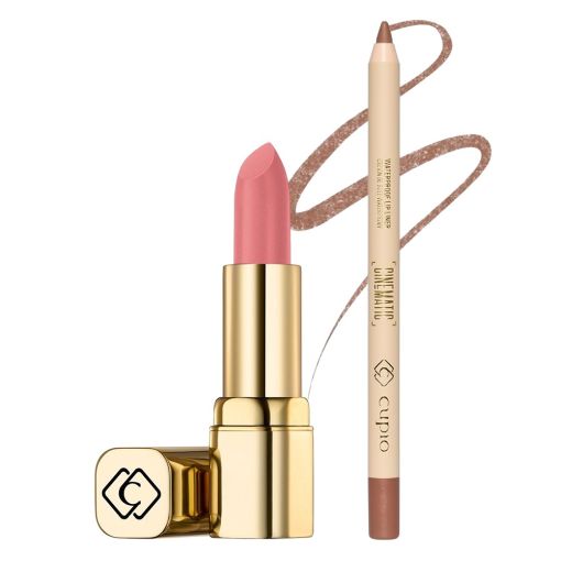 Roséfarbener Cupio Lippenstift mit passendem Lipliner