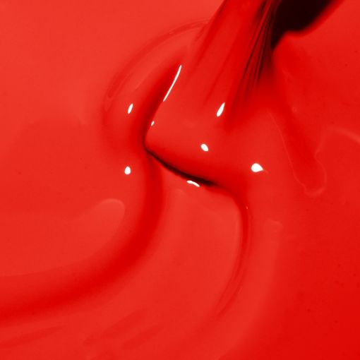 Nahaufnahme von glänzender roter Farbe in einem Behälter, perfekt für Kunst und Handwerk
