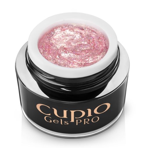 pink_gleam_d0210 Becher mit Cupio Gels PRO in schimmerndem Rosaton für Nageldesign