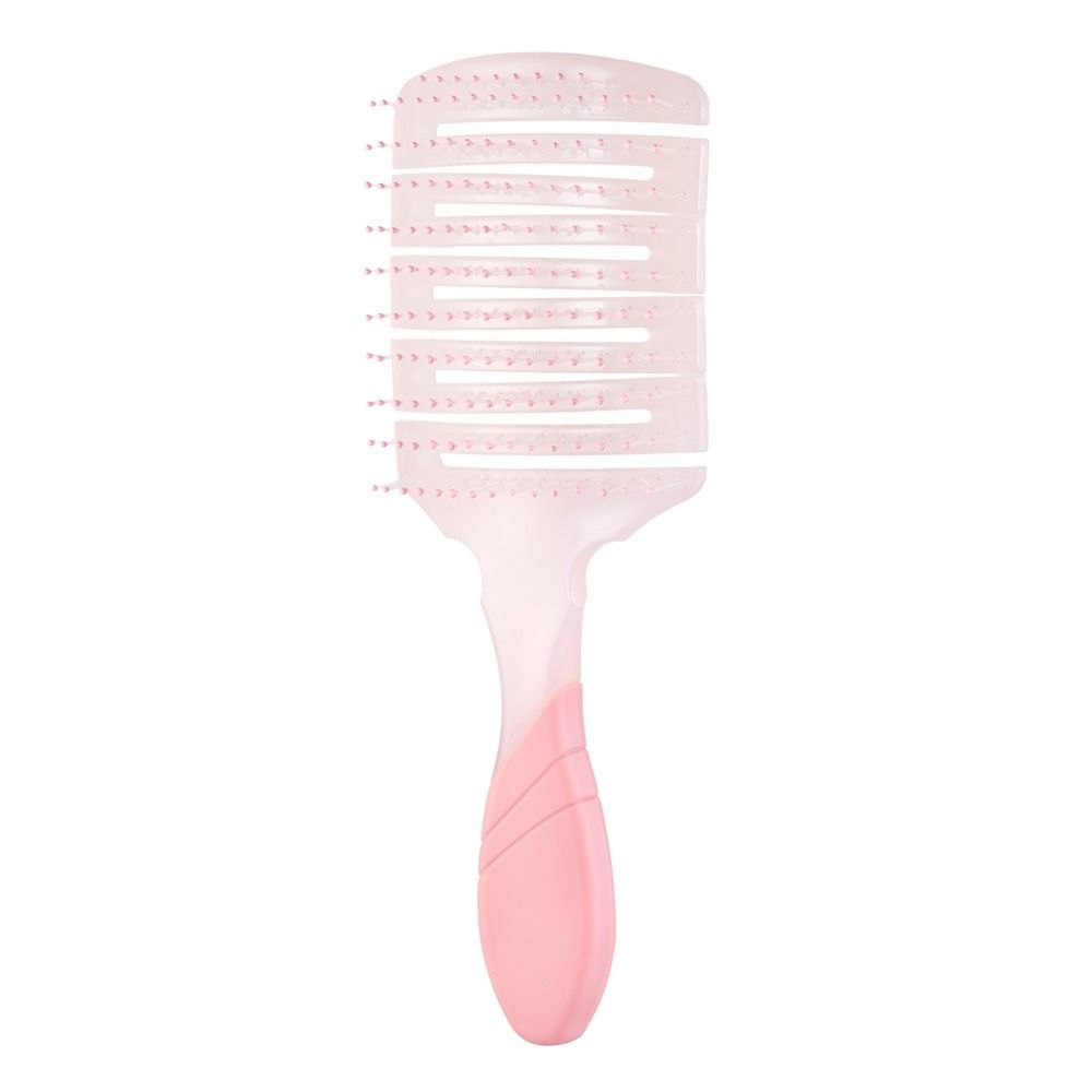 Rosa Entwirrungsbürste aus Kunststoff mit flexiblem, belüftetem Bürstenkopf und ergonomischem Griff für schonendes Kämmen