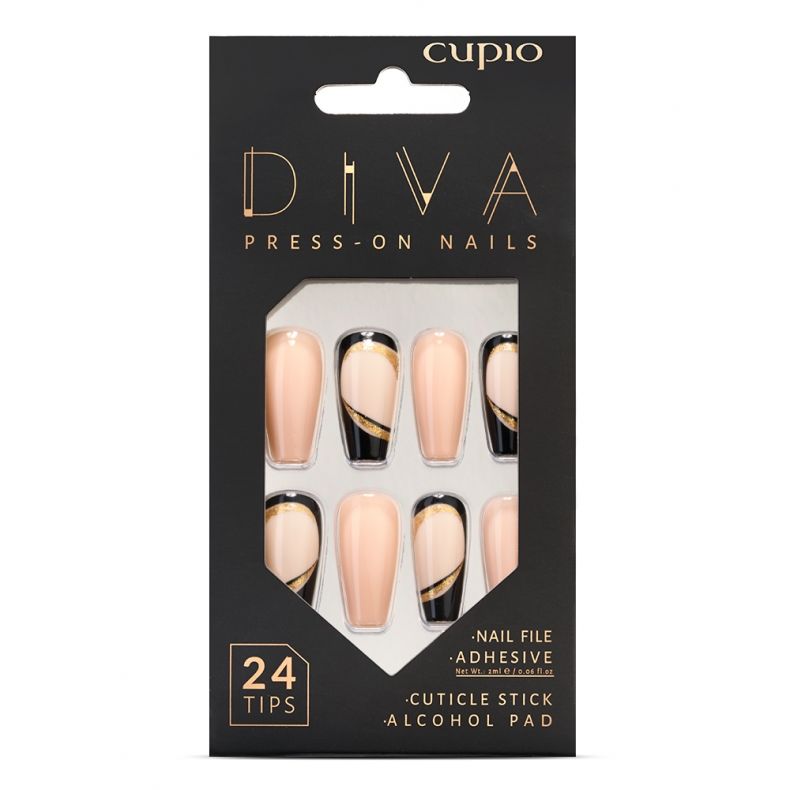 Cupio Diva Kunstnägel Press On Set - Luxury Black