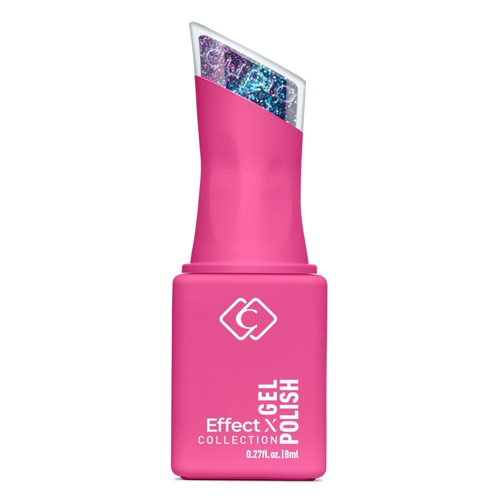 Produktbild eines neonpinken Cat Eye Gel Polish aus der Effect Collection in 8 ml Flasche mit glitzerndem Verschluss
