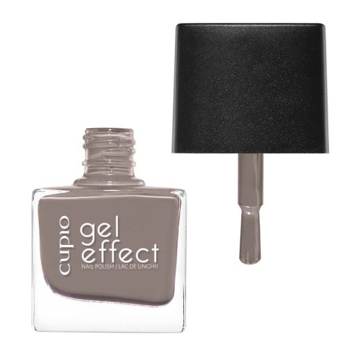 Flasche und Pinsel des Cupio Gel Effect Nagellacks in Taupe