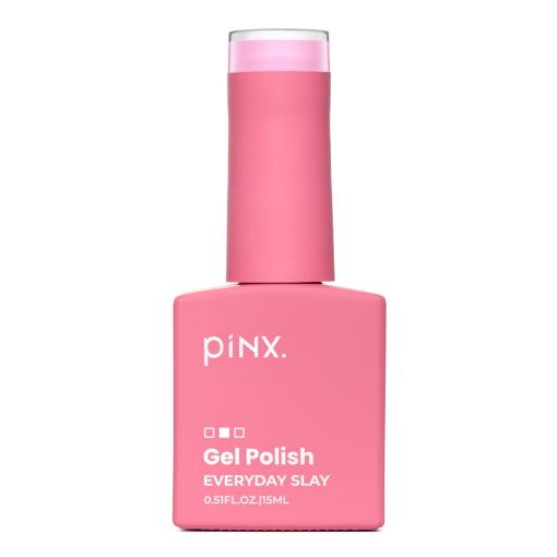 Flasche mit piNX Gel Polish in der Farbe Everyday Slay, rosa Nagellack für atemberaubende Nägel