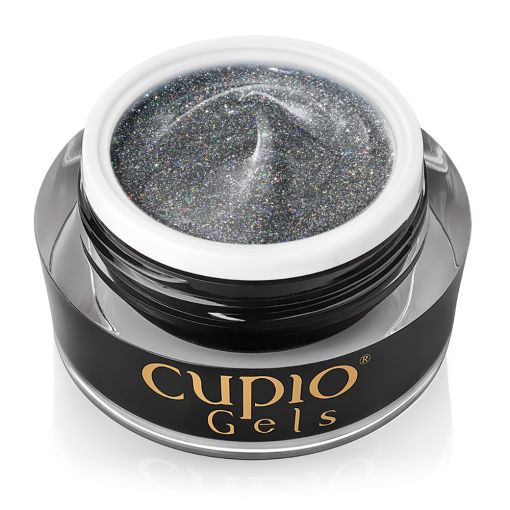 disco_midnight_spark Jar mit Cupio Gels Glitzer-Gel in Schwarz mit funkelnden Partikeln