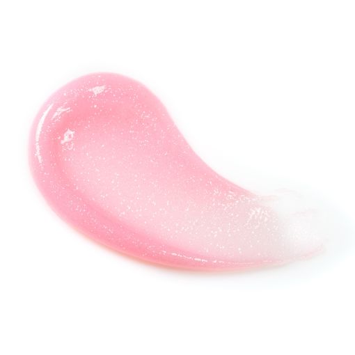 revo_gel_master_sculpt_glitter_pink_c7915_b Textur eines transparenten, glitzernden, rosa Hautpflegeprodukts
