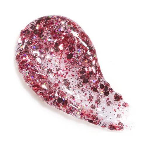 x_shape_lunar_sparkle_c9355_b Transparente Gel-Textur mit rosa und silbernem Glitzer