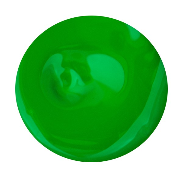 pictura_green Runde, leuchtend grüne Fläche mit glatter, reflektierender Oberfläche