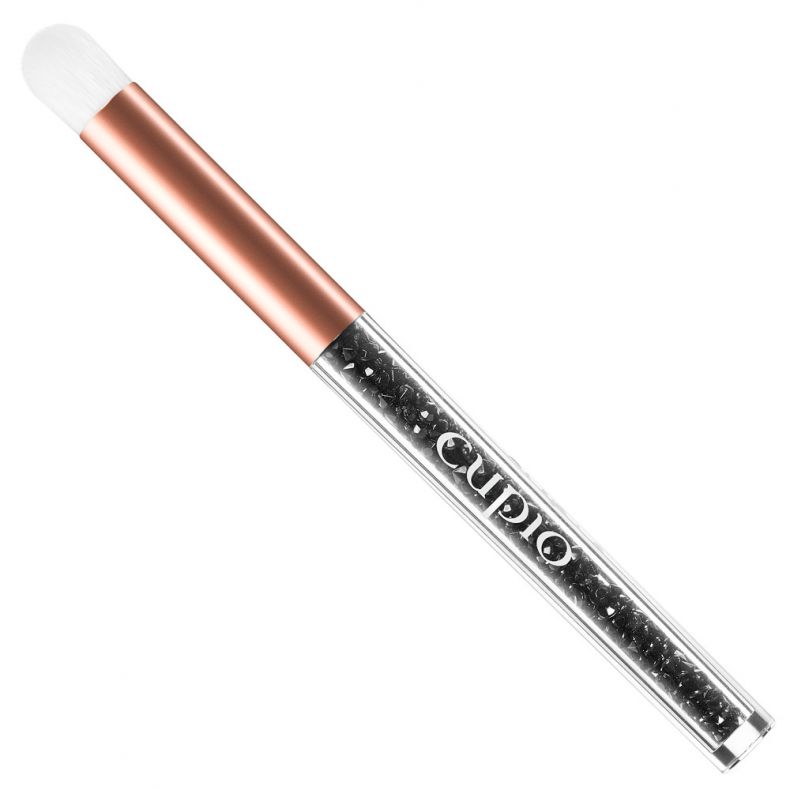 pensula_ptr_extensii_de_gene_c Make-up Pinsel von Cupio mit einem stylishen Glasgriff und Glitzer