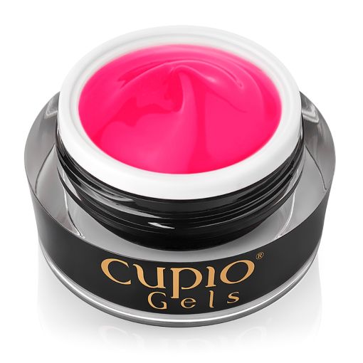 pastel_neon_builder_gel_flirty_pink_c7932 Pinkes Gel in einem Behälter von Cupio Gels für die Nagelgestaltung