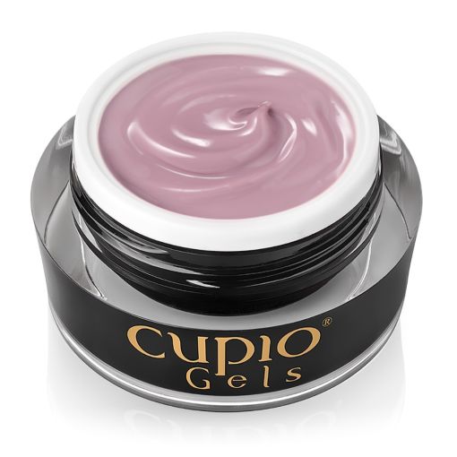 Builder Gel Cupio Pudding - Mont Blanc 15 ml Rosa Nagelgel von Cupio in einem transparenten Glastiegel