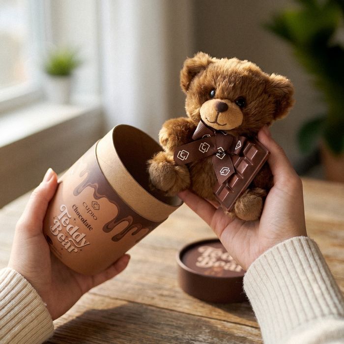 Fluffy Teddy Bear Accessoire – Chocolate