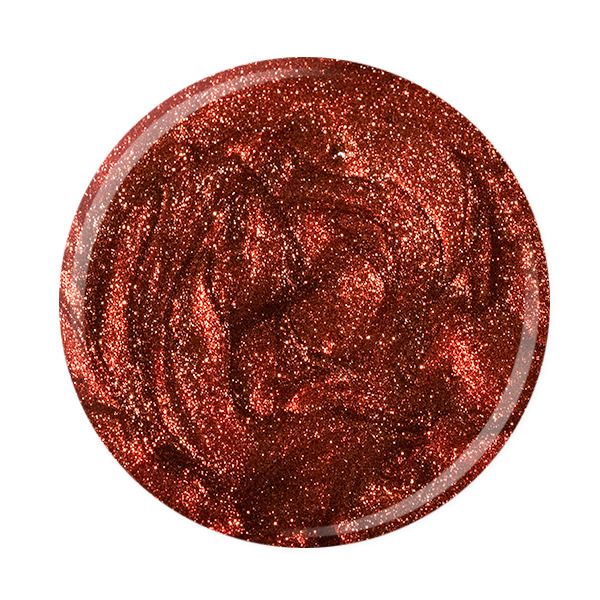 Rote Glitzerpaste in einer runden Schale, ideal für Bastel- und Kunstanwendungen.