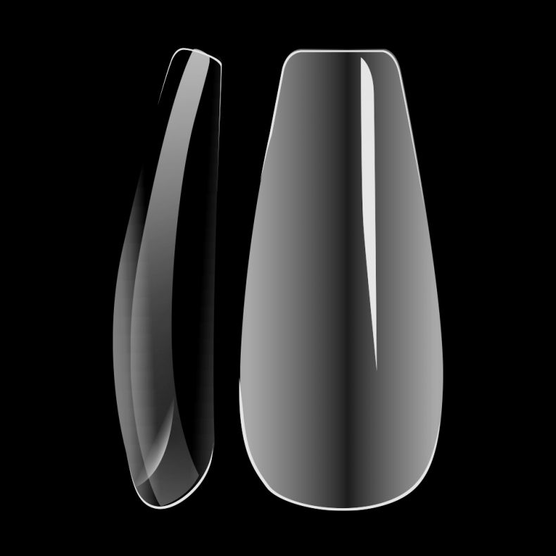full_nail_ballerina_c Zwei moderne Gläser mit elegantem Design auf schwarzem Hintergrund