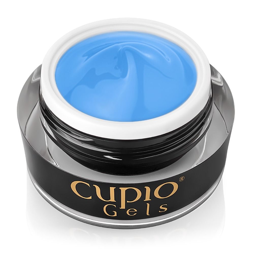 Cover Builder Gel Cupio GELatto - Blueberry 15ml Cupio Gels in einem Glasbehälter, blaue Gelfarbe für Nagelkunst