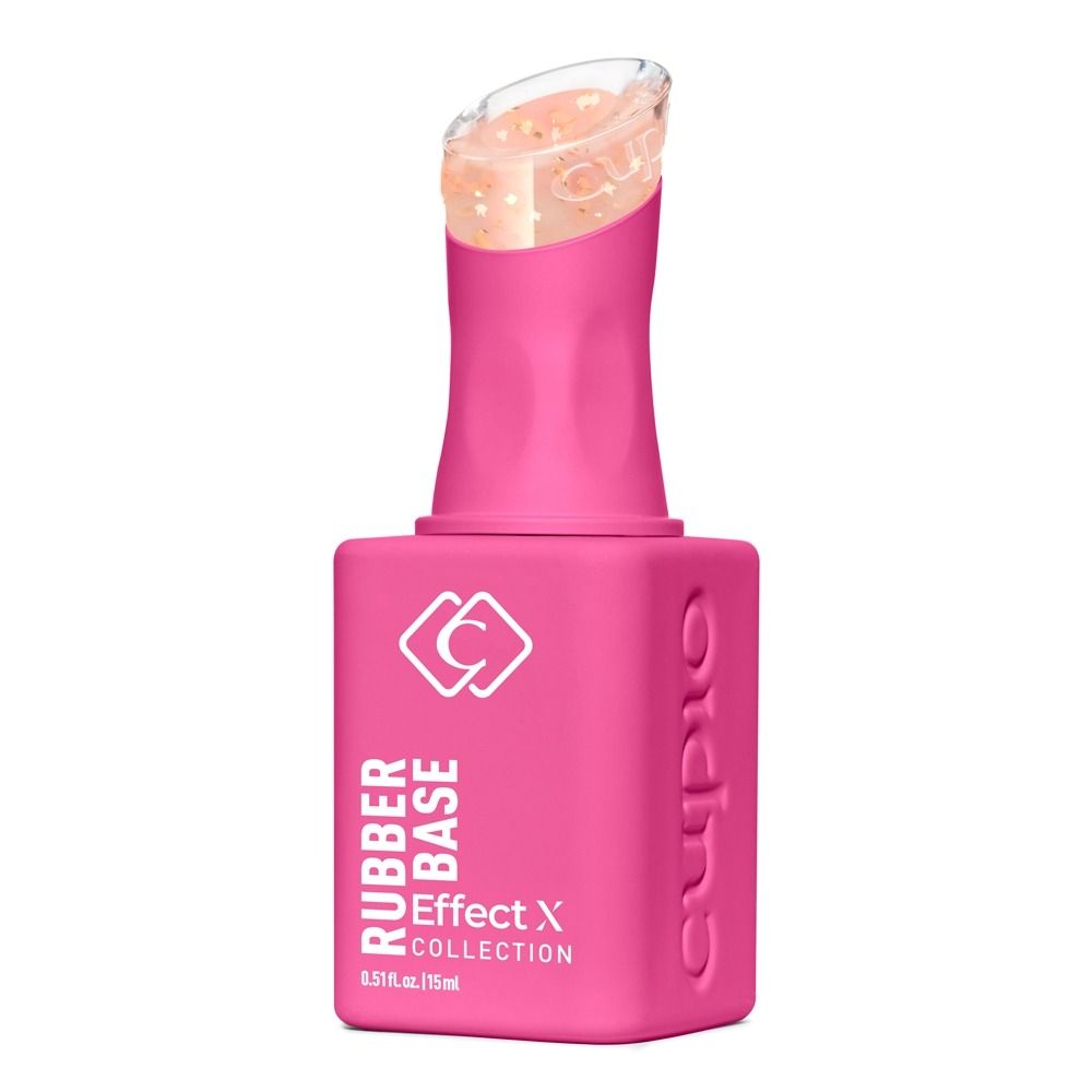 Produktbild Cuccio Effect X Collection Rubber Base in Pink, 15 ml, elastischer Base Coat für Gel-Nägel in pinker Flasche