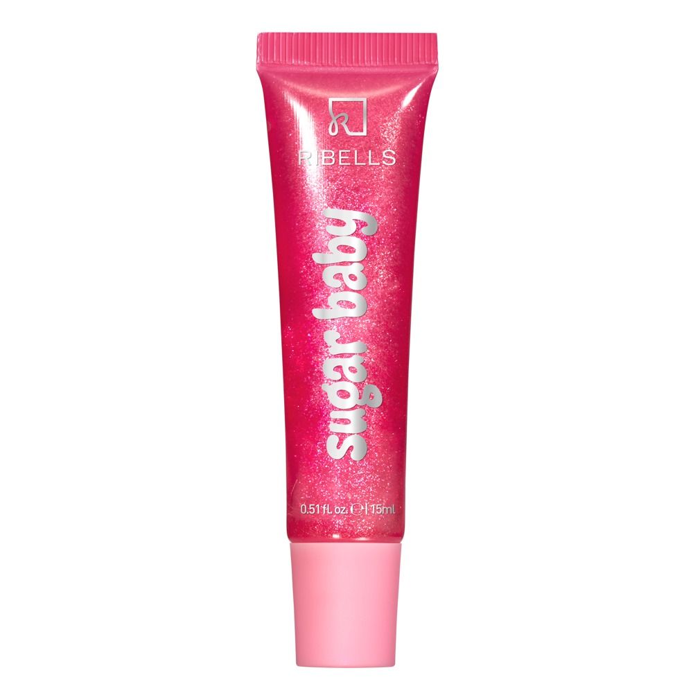 Ribells Sugar Baby Lippen-Gloss Berry Glint 15ml von Cupio in pinker Tube, glitzernder Lipgloss für volumige, glänzende, gepflegte Lippen