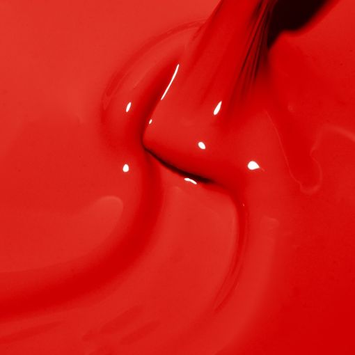 Rote Farbe in glänzender Konsistenz auf einer Oberfläche