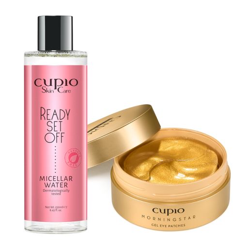 refresh_time Cupio Skin Care Set bestehend aus Micellar Wasser und goldenen Gel-Augenpatches