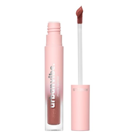 Ribells Urban Vibe Matt Flüssiglippenstift – Hottie  Urban Vibe Matte Lipgloss in zartem Rosaton mit Applikator