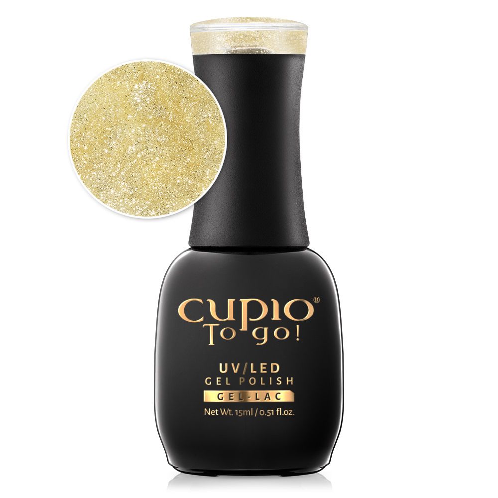 oja_semipermanenta_cupio_to_go_-_champagne_new Flasche mit Cupio To Go! UV/LED Gel Polish in goldfarben mit Glitter