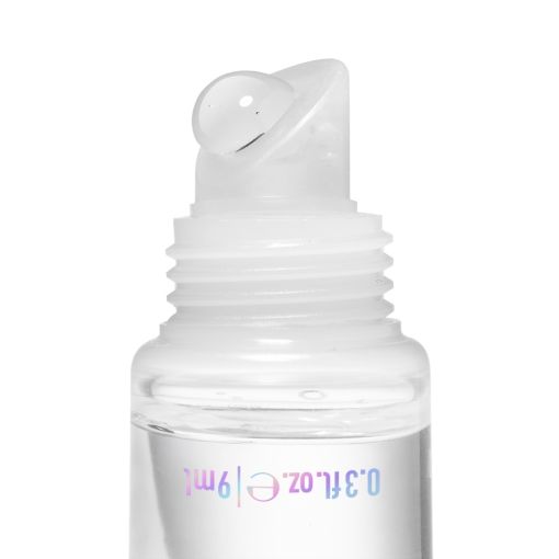 Nahaufnahme einer transparenten Gel-Pumpflasche