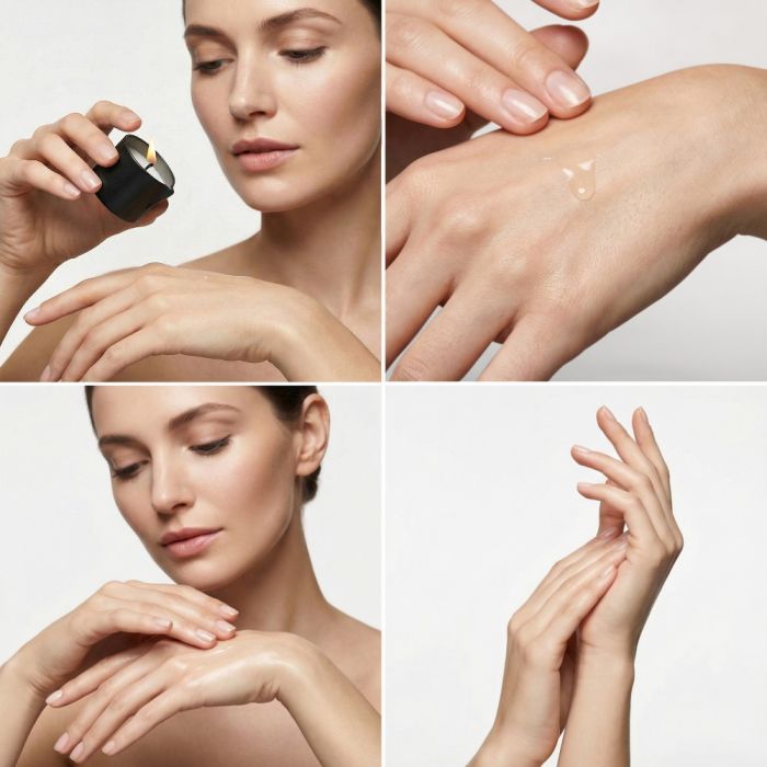 Pflegekerze für Hände und Nagelhaut 28 g – Crème Brûlée.