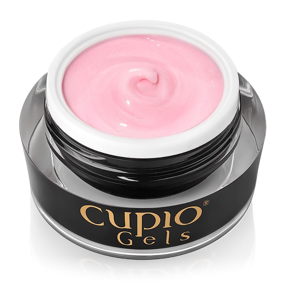 Behälter mit rosa Nagelgel von Cupio Gels, ideal für Nageldesign