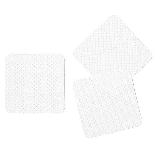 c8844_c Drei weiße Pappuntersetzer in quadratischer Form