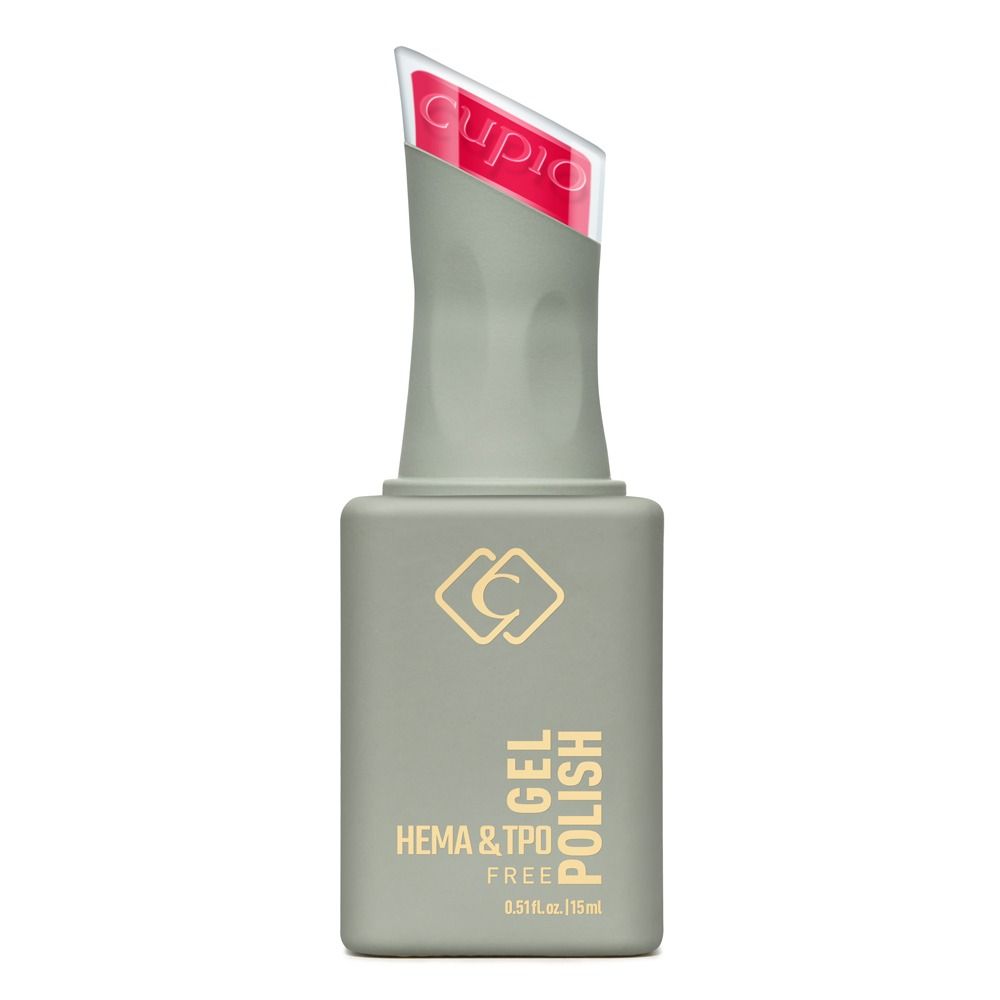 Cupio Gellack Hema & TPO Free Super Self 15 ml, Flasche mit Farbdisplay in Pinkrot, HEMA- und TPO-frei, für gleichmäßiges glänzendes Finish und intensive Deckkraft