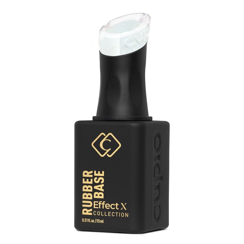 Produktbild der Cuccio Rubber Base aus der Effect X Collection, 15 ml, in schwarzer Flasche mit transparentem Verschluss