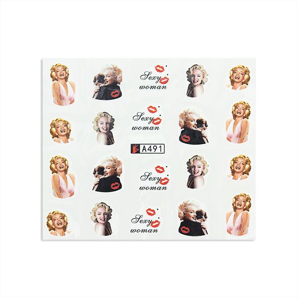 Sticker mit verschiedenen Marilyn Monroe Bildern und der Aufschrift 'Sexy woman'