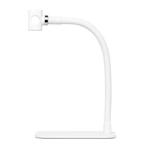suport_lampa_c9548_e Weißer flexibler Tischhalter mit stabilem Standfuß für Geräte