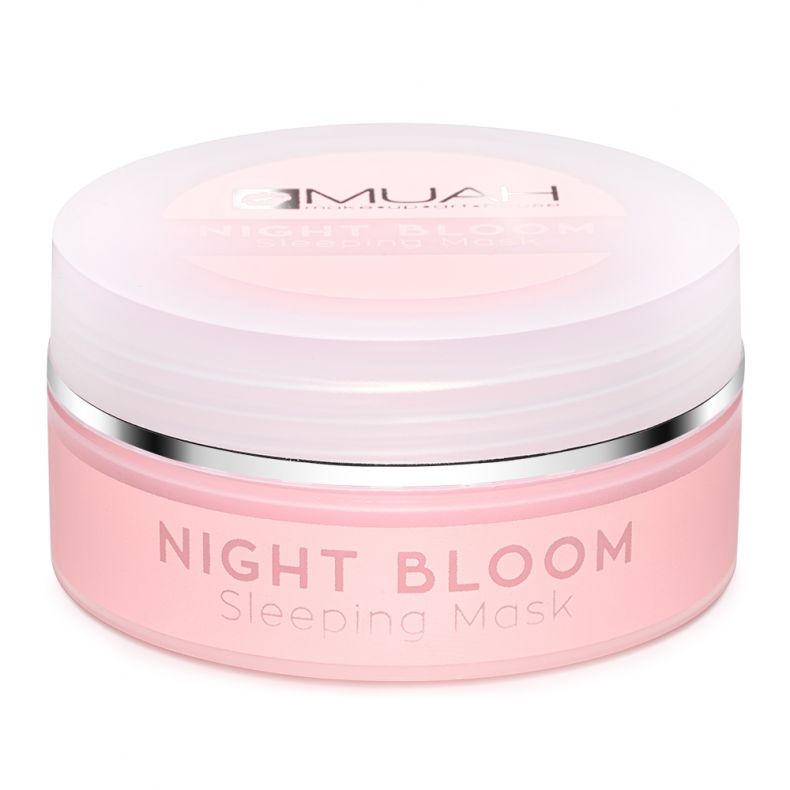MUAH Night Bloom Sleeping Mask - Feuchtigkeitsspendende Nachtmaske in rosa Dose
