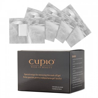 foite_indepartare_oje_c Packung mit 20 speziellen Folien zum Entfernen von Soak-Off Gel von Cupio