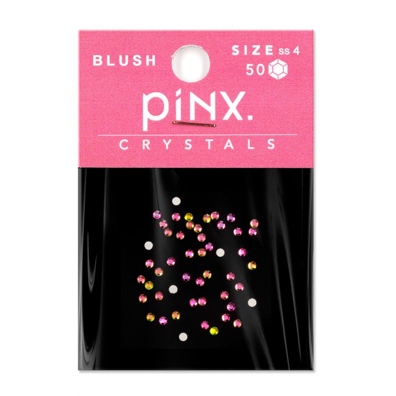 Packung mit p!nX Blush Kristallen in Größe SS4, 50 Stück