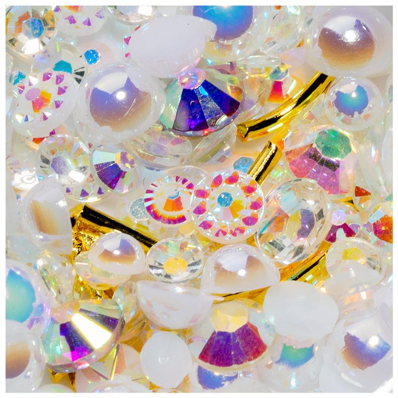 Farbige Schmucksteine und Dekorationssteine, ideal für Bastelprojekte