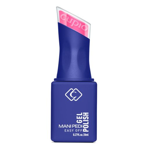Flasche Cupio Mani Pedi Easy Off Gel Polish in Blau mit pinkem UV-Gel-Nagellack für professionelle Maniküre und Pediküre