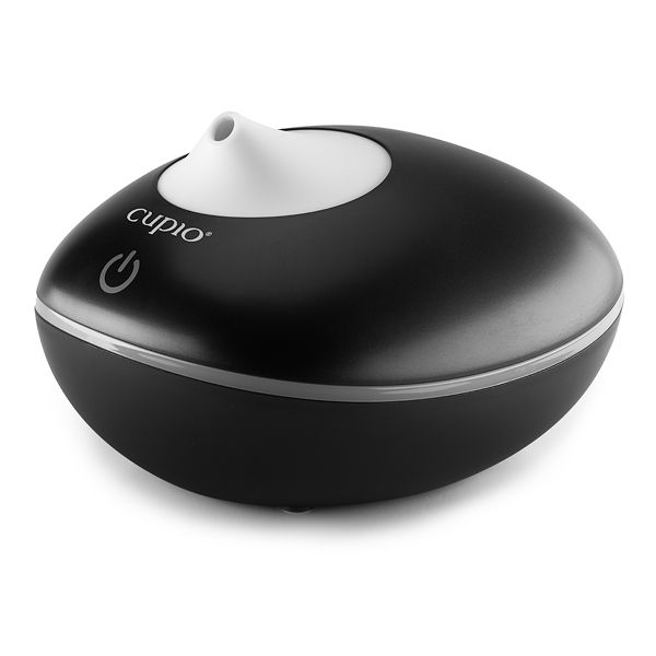 Eleganter Cupio Aroma Diffuser in schwarz mit weißem Oberteil