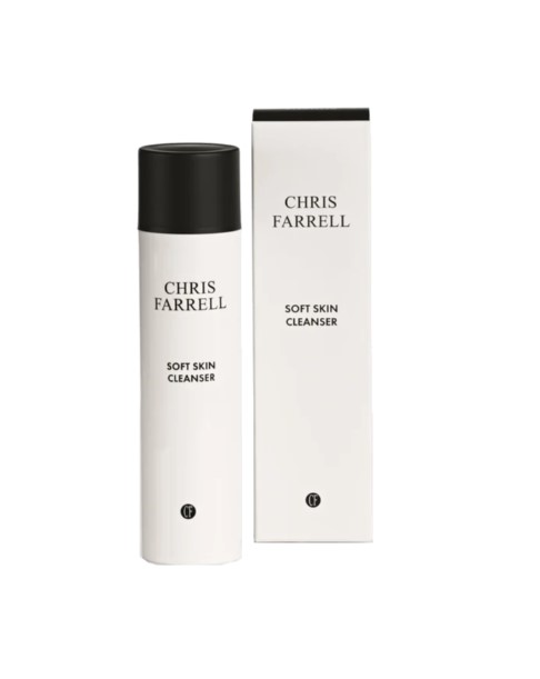 Flasche und Verpackung des Chris Farrell Soft Skin Cleanser für empfindliche Haut