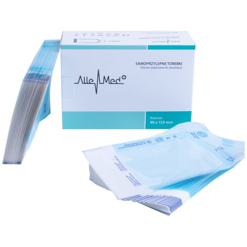 90x135-2 Packung selbstklebender Beutel AlleMed, 90x135 mm, mit einzelnen Beuteln