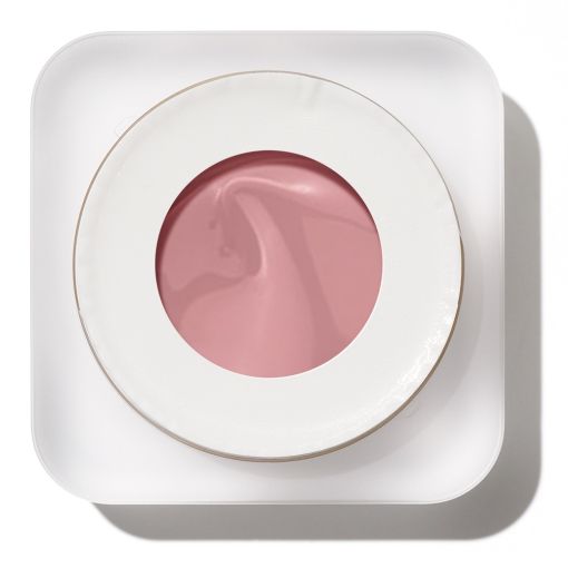 Roséfarbener Creme-Rouge im runden Tiegel von oben