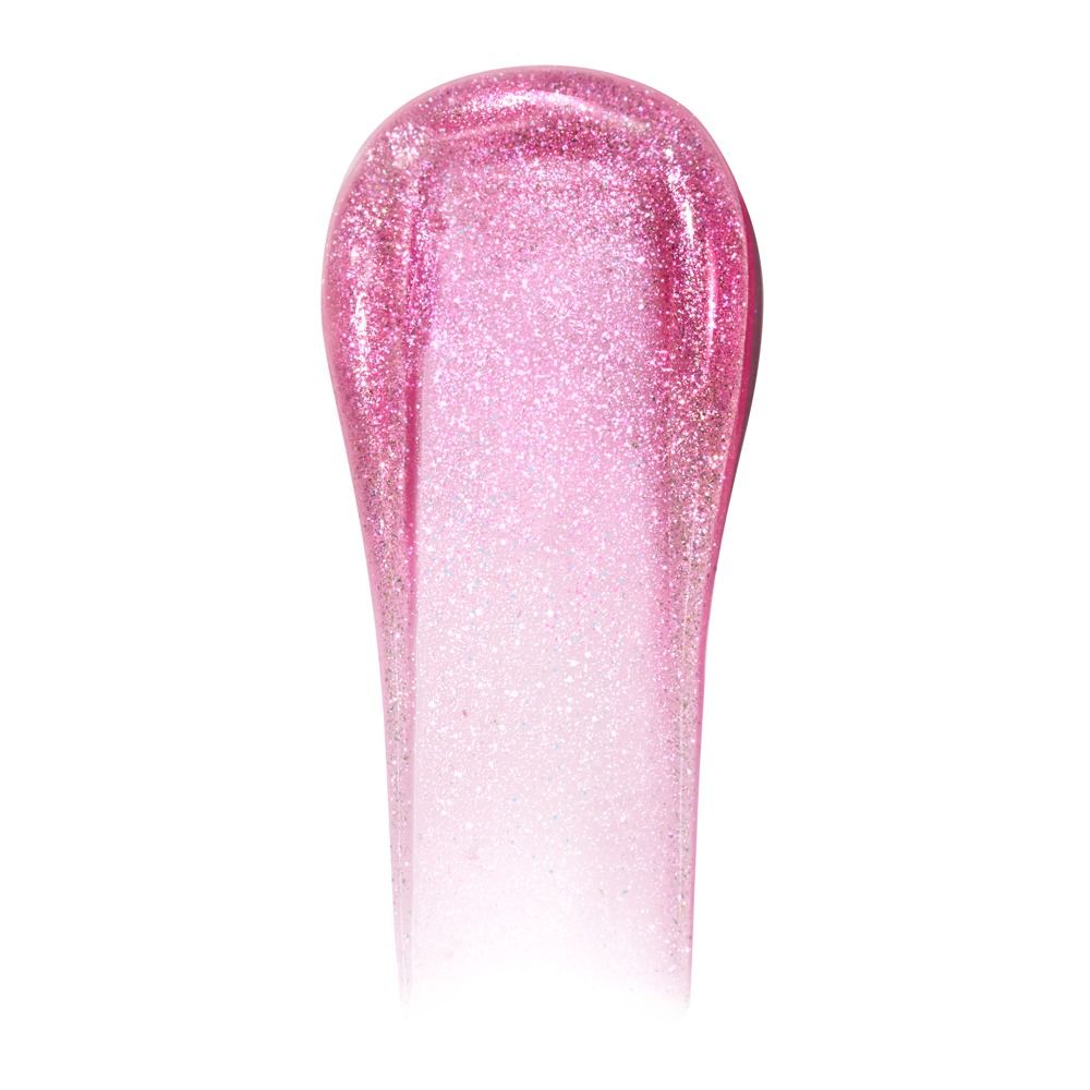 Nahaufnahme der Textur von Ribells Sugar Baby Lippen-Gloss – Pink Drizzle 15ml von Cupio, rosafarbener Lipgloss mit feinem Schimmer für sofortigen Volumeneffekt