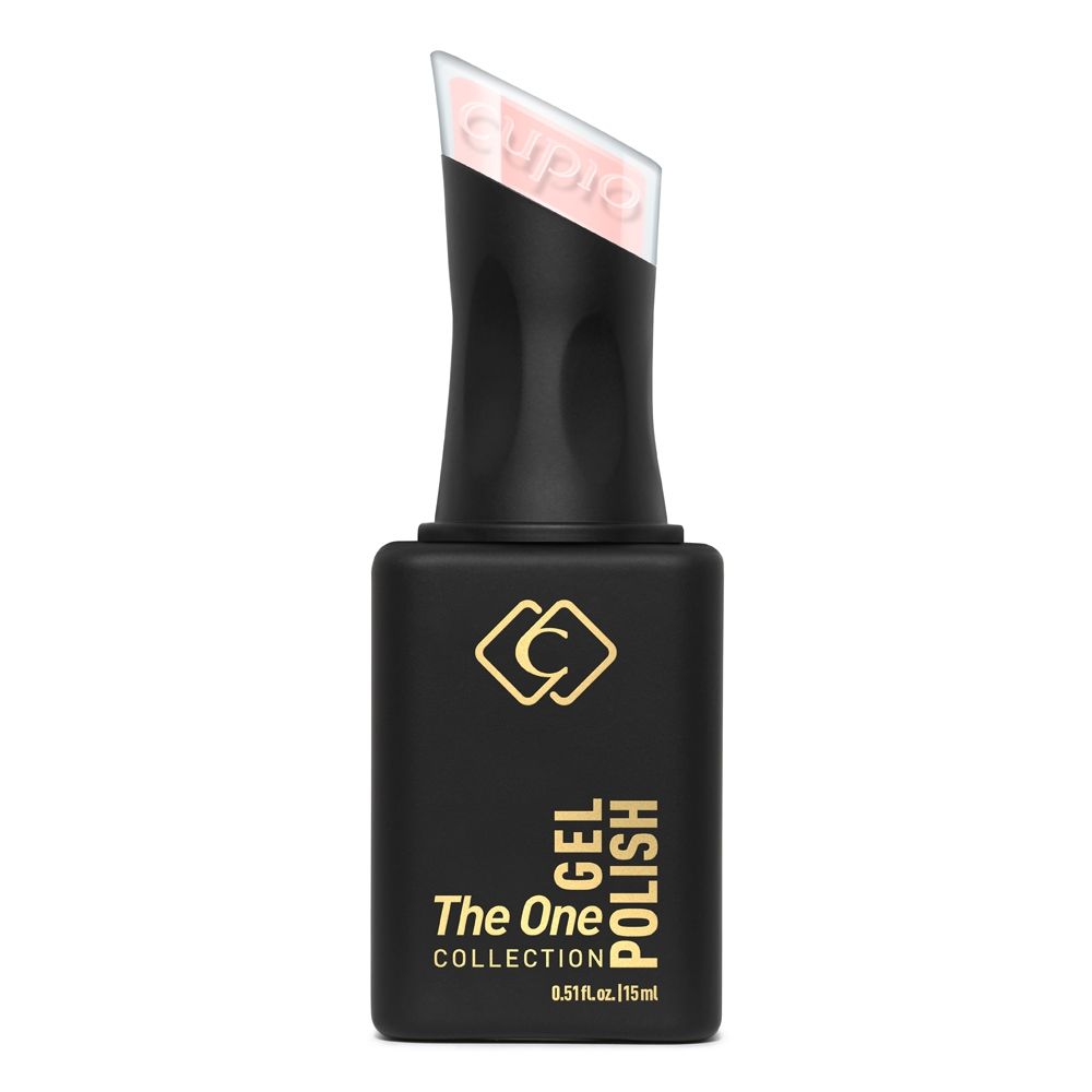 Cupio Gellack The One Nude Peach 15 ml in schwarzer Gel-Polish-Flasche, zarter Nude-Pfirsichton mit hoher Deckkraft und bis zu 4–6 Wochen Halt für elegante, natürliche Maniküren