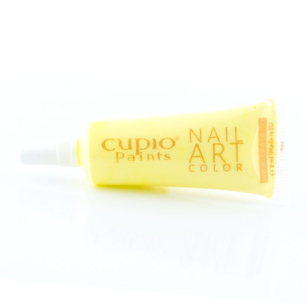vopsea_acrilica_cupio_paints_galben_pastel Cupio Paints Nail Art Farbe in Gelb, 8 ml, ideal für kreatives Nageldesign